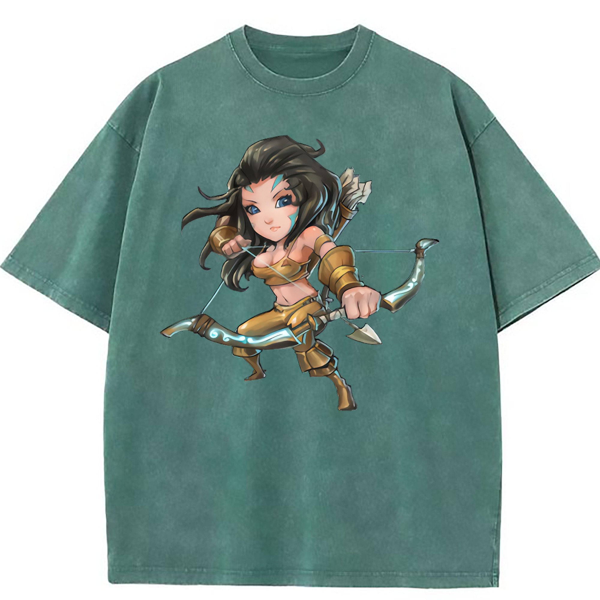 （画像用） リーグ・オブ・レジェンド League of Legends LOL 綿100% ヴィンテージ風 半袖Tシャツ（フロントプリント）